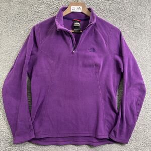 The North Face Fleece Pullover Womens‎ Medium Purple Quarter Zip Outdoor Jacket
